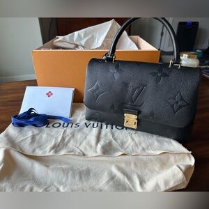 Madeleine MM monogram empereinte leather- black